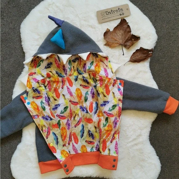 Handmade Reversible Dinosaur 🦖 Unisex Hoodie